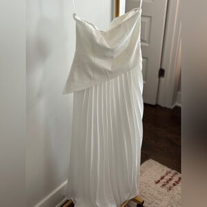 Commense Pleated Strapless Dress